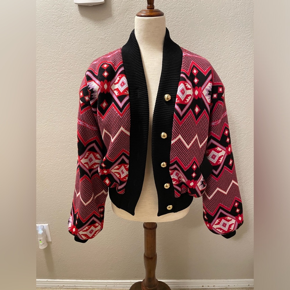 Hayley Menzies Chepstow Wool Bomber Sweater Jacket - Picture 7 of 14